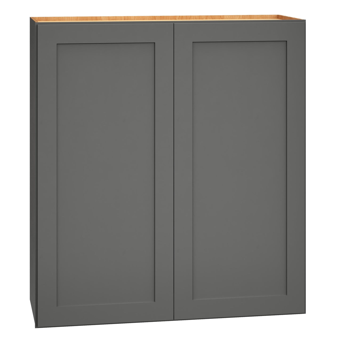 Diamond Express Jamestown 33-in W x 36-in H x 12-in D Moonstone Gray Wall Fully Assembled Plywood Cabinet (Recessed Panel Square Door Style)