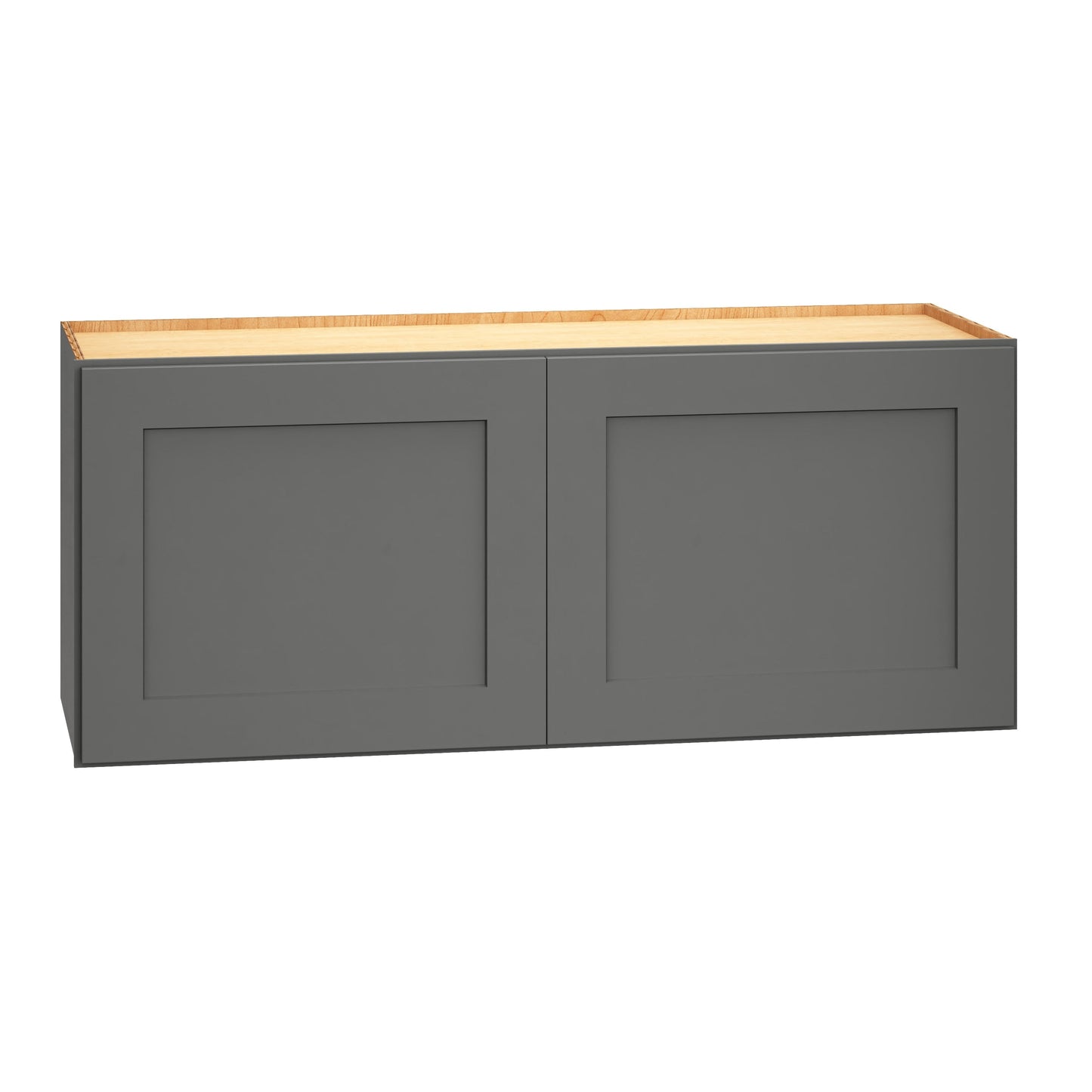 Diamond Express Jamestown 36-in W x 15-in H x 12-in D Moonstone Gray Wall Fully Assembled Plywood Cabinet (Recessed Panel Square Door Style)