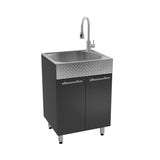 RuggedTub Charcoal Freestanding Utility Tub with Drain and Faucet