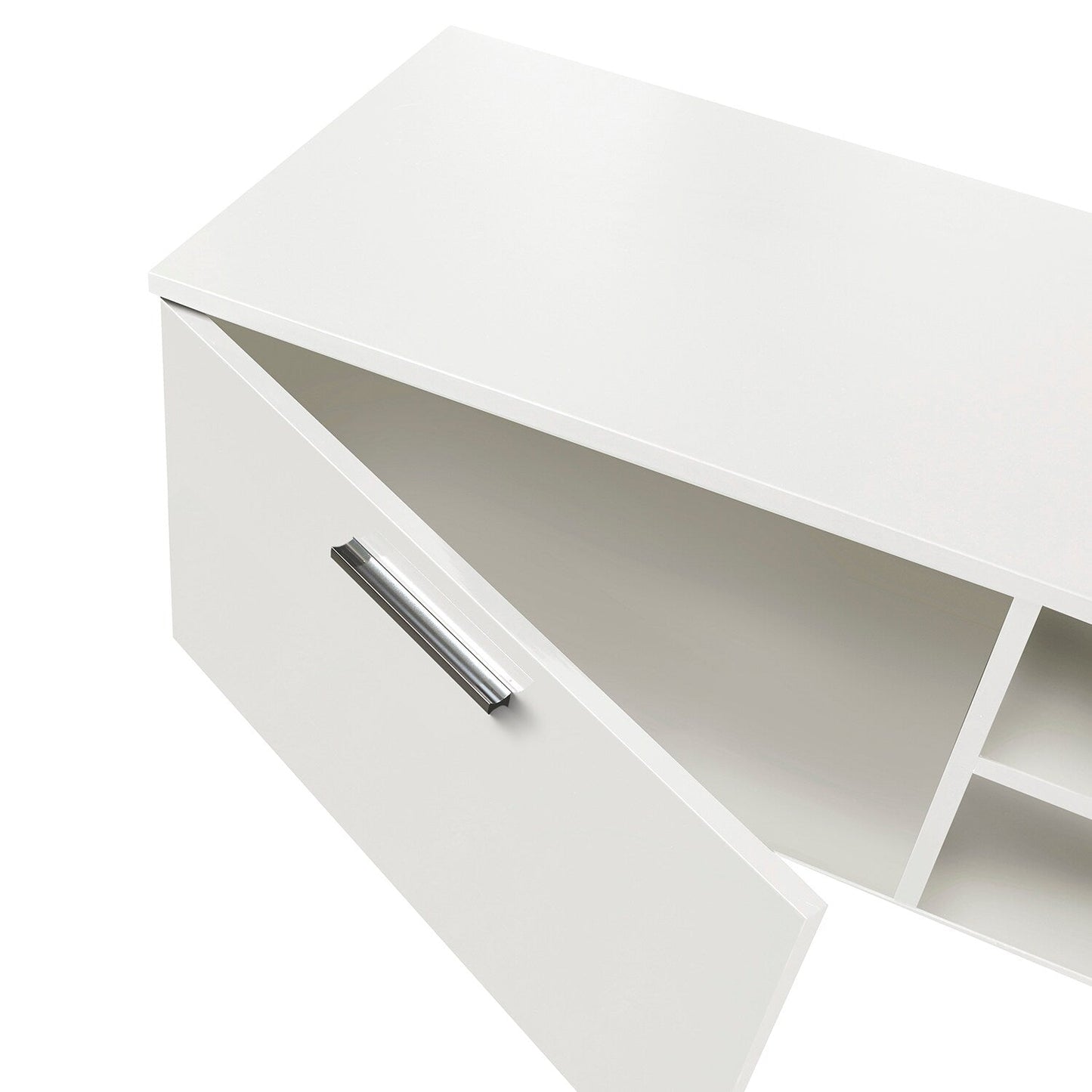GZMR White TV Stand for 70-in TV Stands Modern/Contemporary White TV Cabinet (Accommodates TVs up to 70-in)