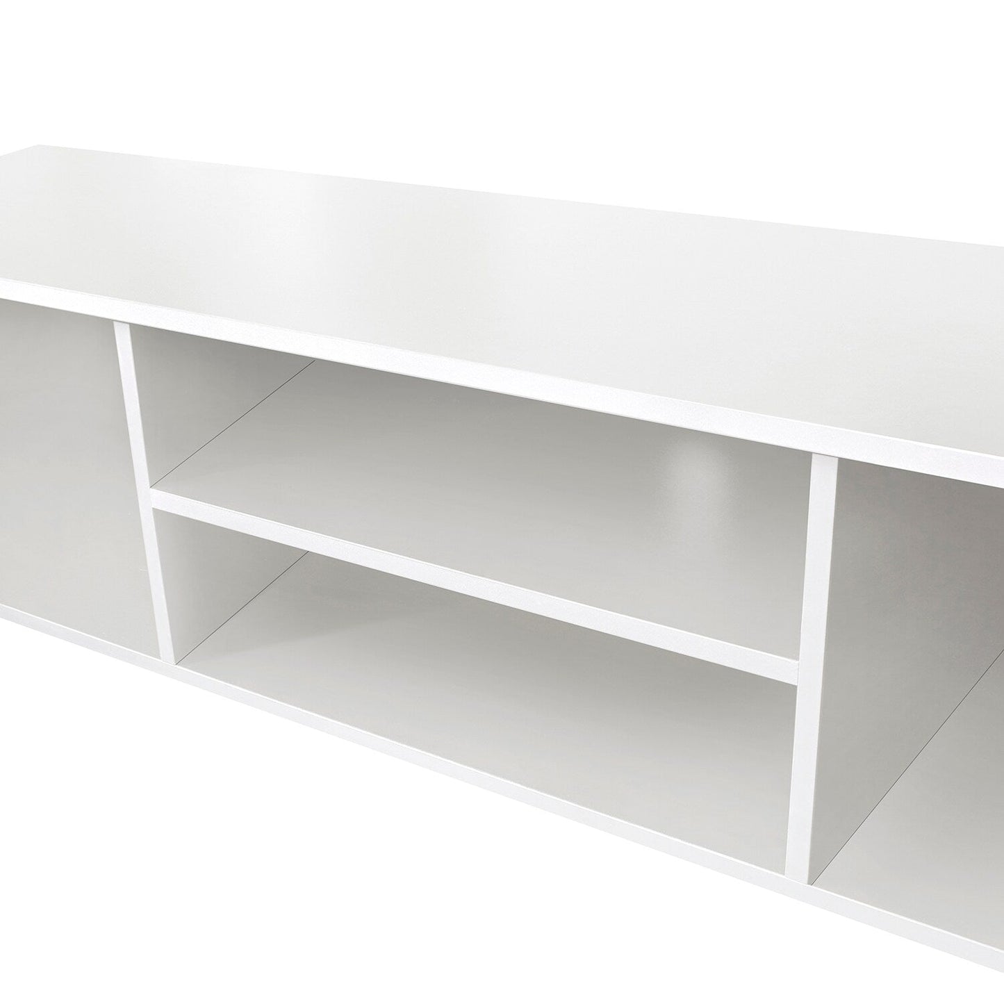 GZMR White TV Stand for 70-in TV Stands Modern/Contemporary White TV Cabinet (Accommodates TVs up to 70-in)