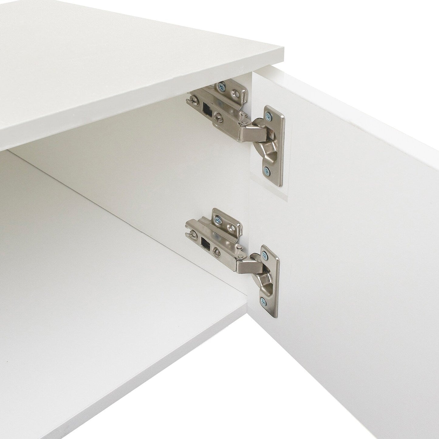GZMR White TV Stand for 70-in TV Stands Modern/Contemporary White TV Cabinet (Accommodates TVs up to 70-in)