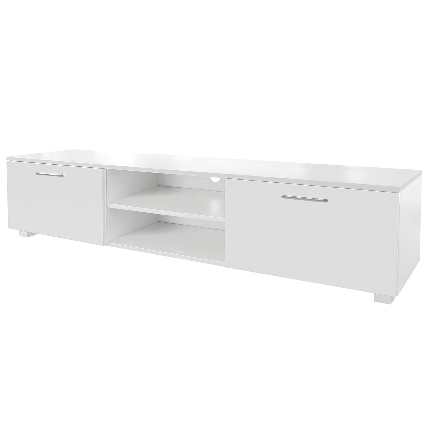 GZMR White TV Stand for 70-in TV Stands Modern/Contemporary White TV Cabinet (Accommodates TVs up to 70-in)
