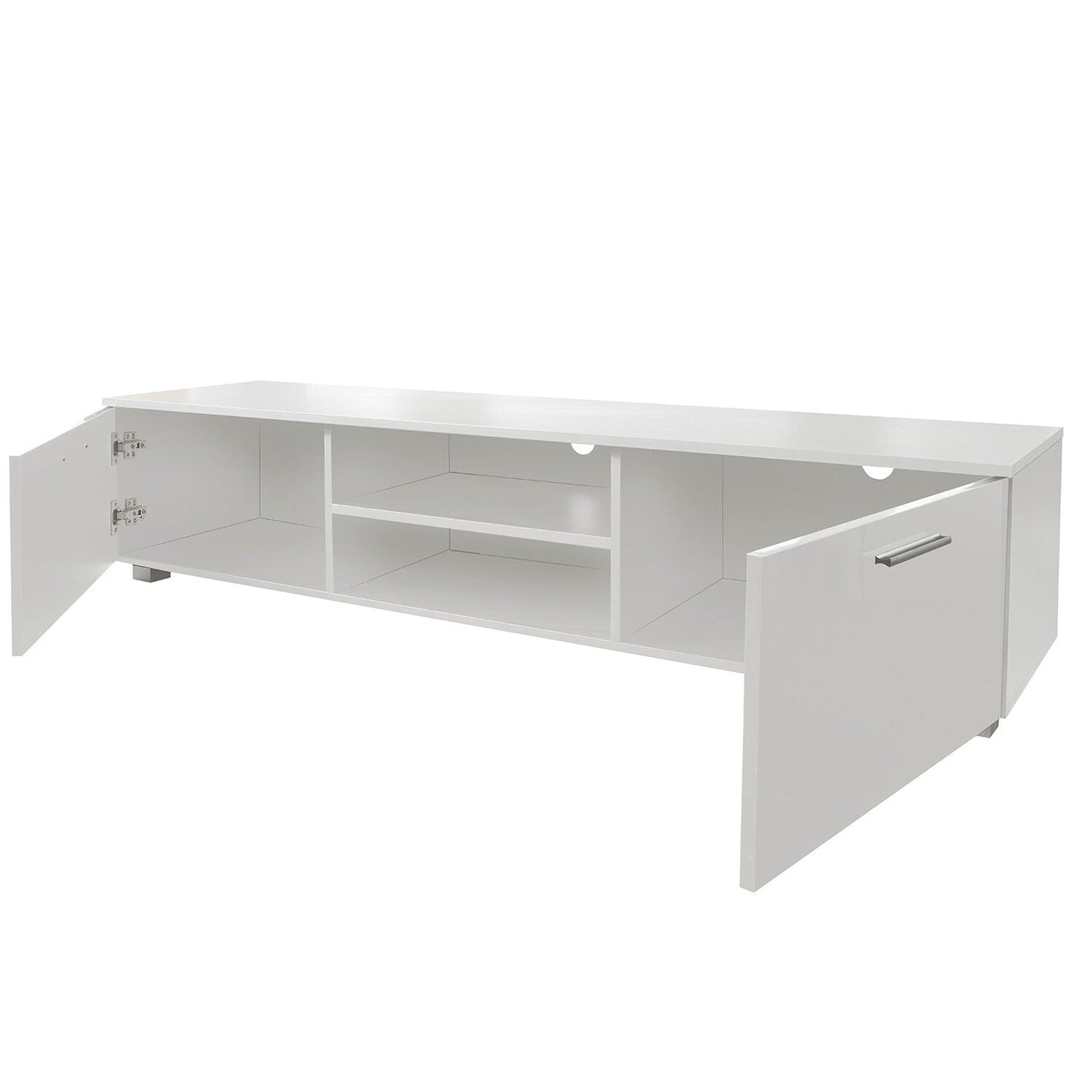 GZMR White TV Stand for 70-in TV Stands Modern/Contemporary White TV Cabinet (Accommodates TVs up to 70-in)