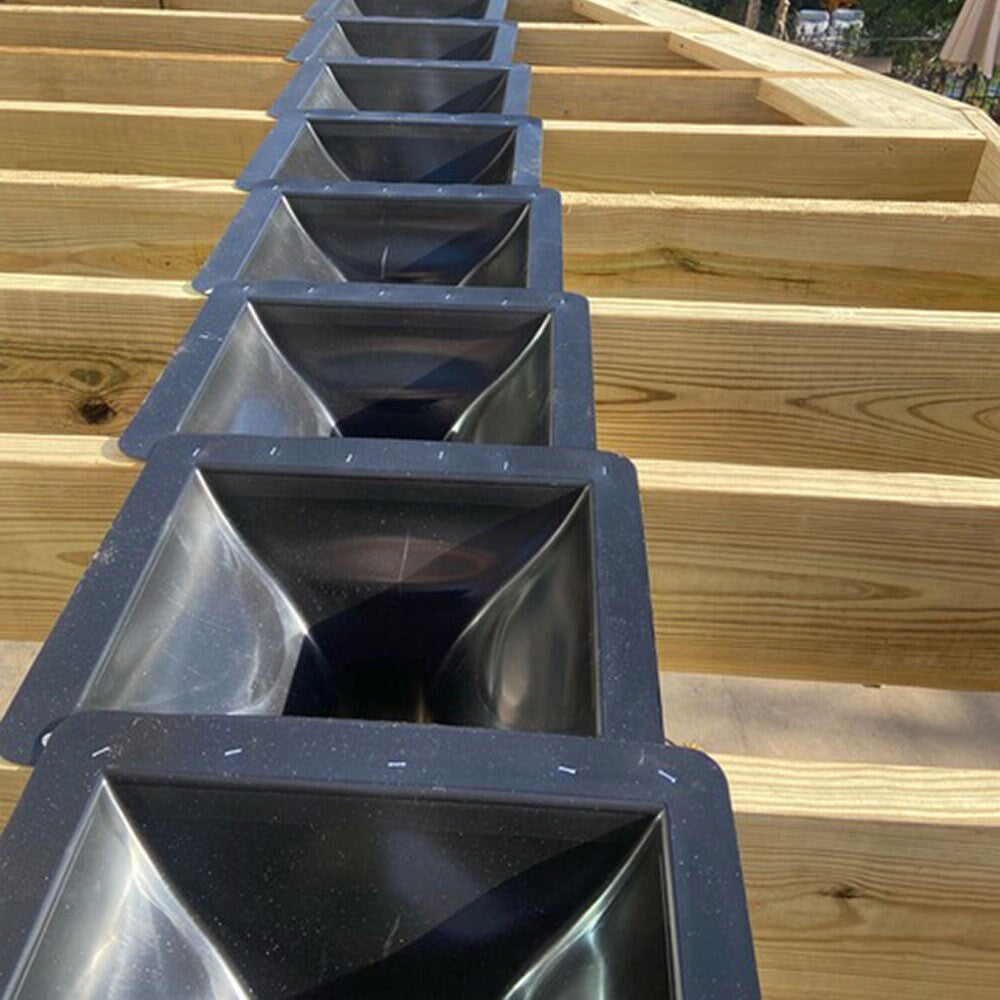 Trex RainEscape 16-in x 12-in Black Under Deck Ceiling Downspout