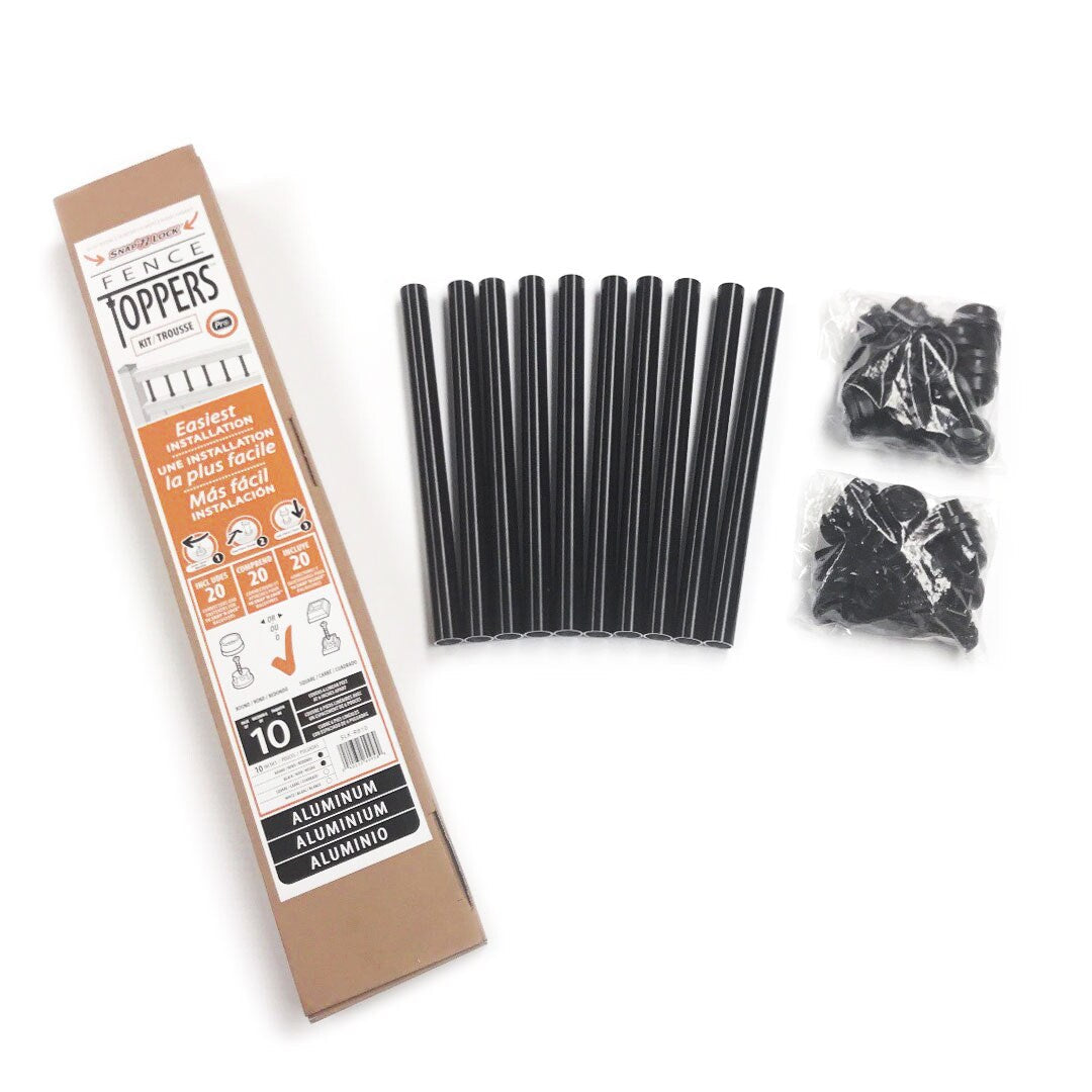 TITAN BUILDING PRODUCTS Aluminum Fence Topper Baluster 0.75-in Powder Coated Black Metal Top Rail For Wood Fence