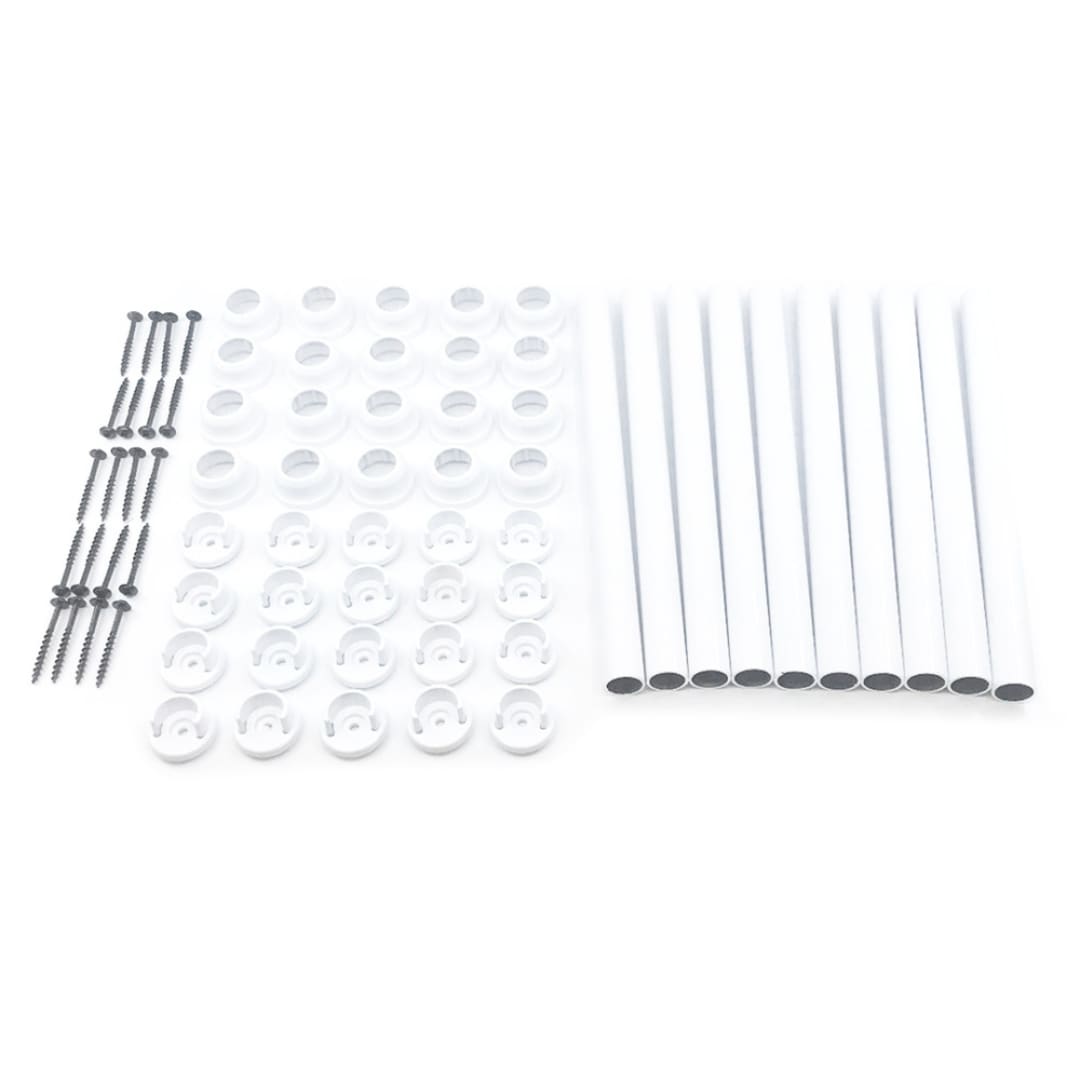 TITAN BUILDING PRODUCTS Aluminum Fence Topper Baluster 0.75-in Powder Coated White Metal Top Rail For Wood Fence