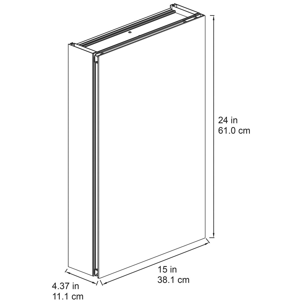 allen + roth Maximum Storage 15-in x 24-in Fog Free Surface Mount Silver Mirrored Soft Close Medicine Cabinet