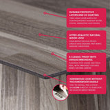 Lucida USA BaseCore Dark Grey Gray 12-mil x 6-in W x 36-in L Waterproof Peel and Stick Vinyl Plank Flooring (54-sq ft/ Piece)