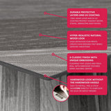 Lucida USA BaseCore Grey Chevron Gray 12-mil x 6-in W x 36-in L Waterproof Peel and Stick Vinyl Plank Flooring (54-sq ft/ Piece)