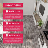 Lucida USA (Sample) BaseCore Dark Grey Gray Wood Look 12-mil Water Resistant Peel and Stick Vinyl Tile