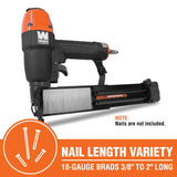 WEN 61721 2-in 18-Gauge Pneumatic Brad Nailer