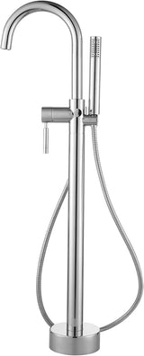 Ove Decors Athena Chrome 1-Handle Freestanding Bathtub Faucet with Hand Shower