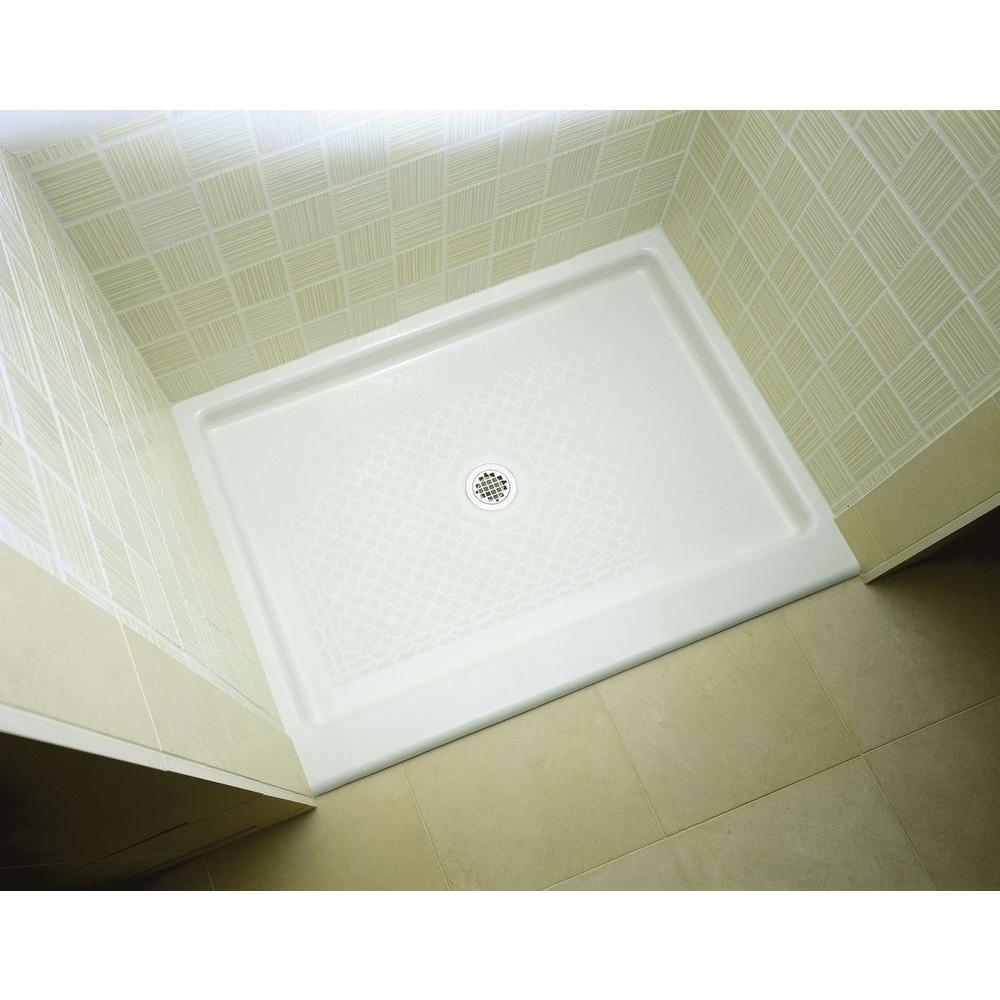 Kathryn 48 in. x 36 in. Single Threshold Shower Base in White - Super Arbor