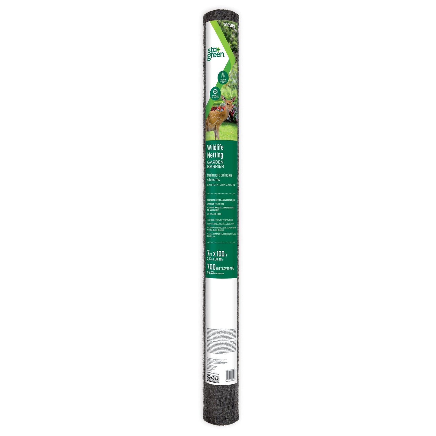 Sta-Green Black Extruded Mesh Rolled Fencing 100x7 ft