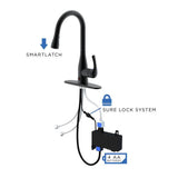 Motion Activated Single-Handle Pull-Down Sprayer Kitchen Faucet in Matte Black - Super Arbor