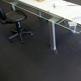Rubber-Cal "Recycled Flooring" Black Rubber Mat, 1/4 in. x 4 ft. x 4 ft.