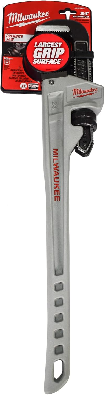 Milwaukee 36 in. Aluminum Pipe Wrench, Overbite Jaw, 5 in. Capacity