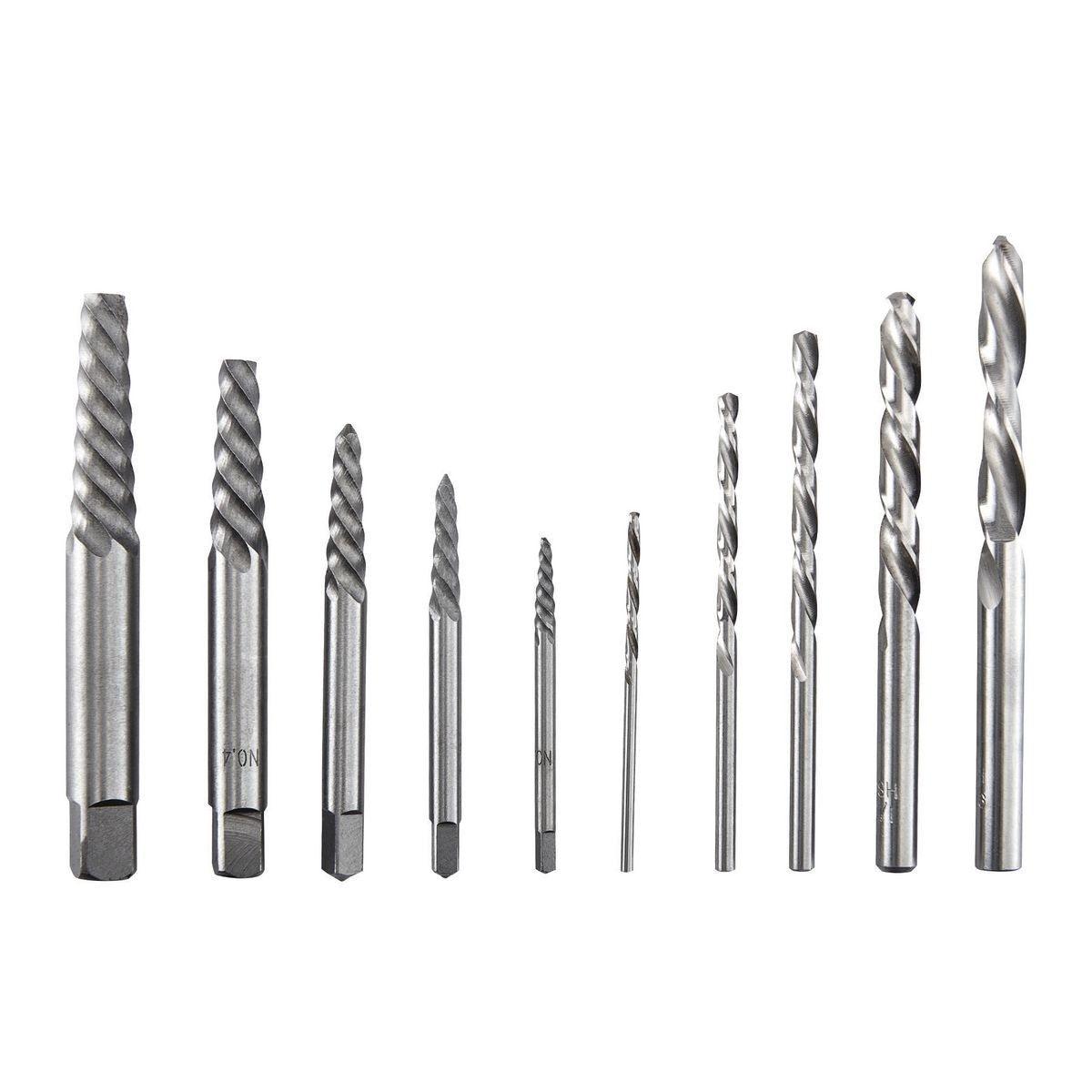 Screw Extractor and Left-Hand Drill Bit Combo Set, 10 Pc. - Super Arbor