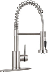 HGN Kitchen Faucet with Pull Down Sprayer, Brushed Nickel