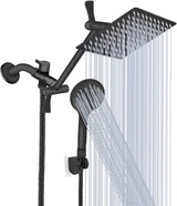 Tudoccy 8'' High Pressure Rainfall and Handheld Shower Combo with Adjustable Extension Arm