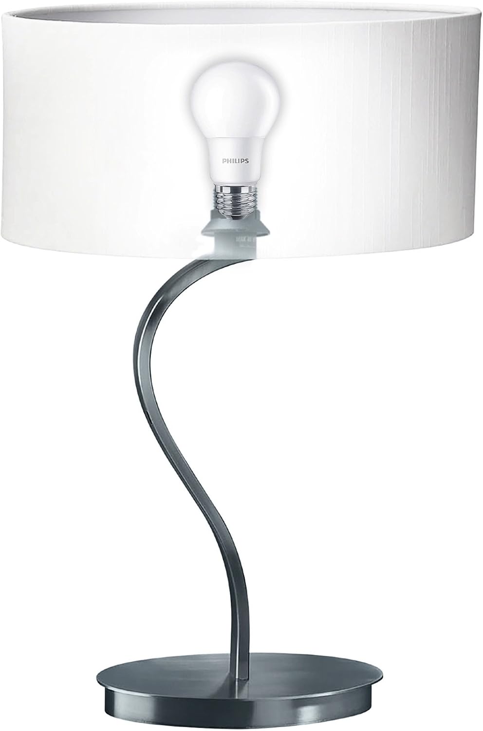 Philips 60-Watt Equivalent A19 Dimmable Warm White LED Light Bulb, Warm Glow Effect, E26 Base, 800 Lumens, 4-Pack
