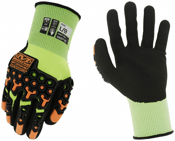 MECHANIX WEAR Impact-Resistant Knit Gloves M - Nitrile Coated