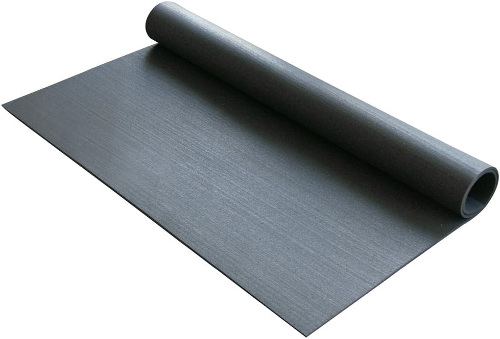 Rubber-Cal "Elephant Bark" Rubber Flooring Roll, 3/16 in. Thick x 4 ft. Wide x 4.5 ft. Long, Red Dot