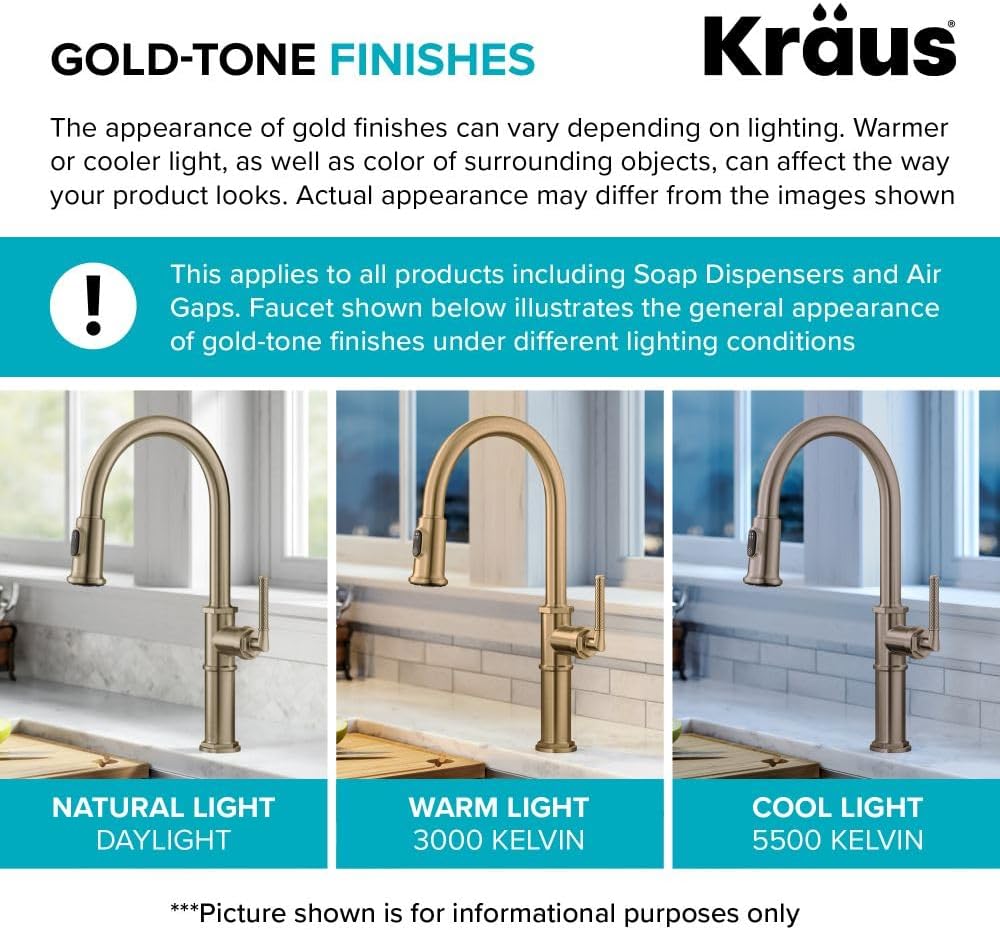 KRAUS Artec Pro Single-Handle Pull-Down Sprayer Kitchen Faucet with Pot Filler, Brushed Gold (KPF-1603BG)