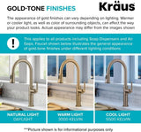 KRAUS Artec Pro Single-Handle Pull-Down Sprayer Kitchen Faucet with Pot Filler, Brushed Gold (KPF-1603BG)