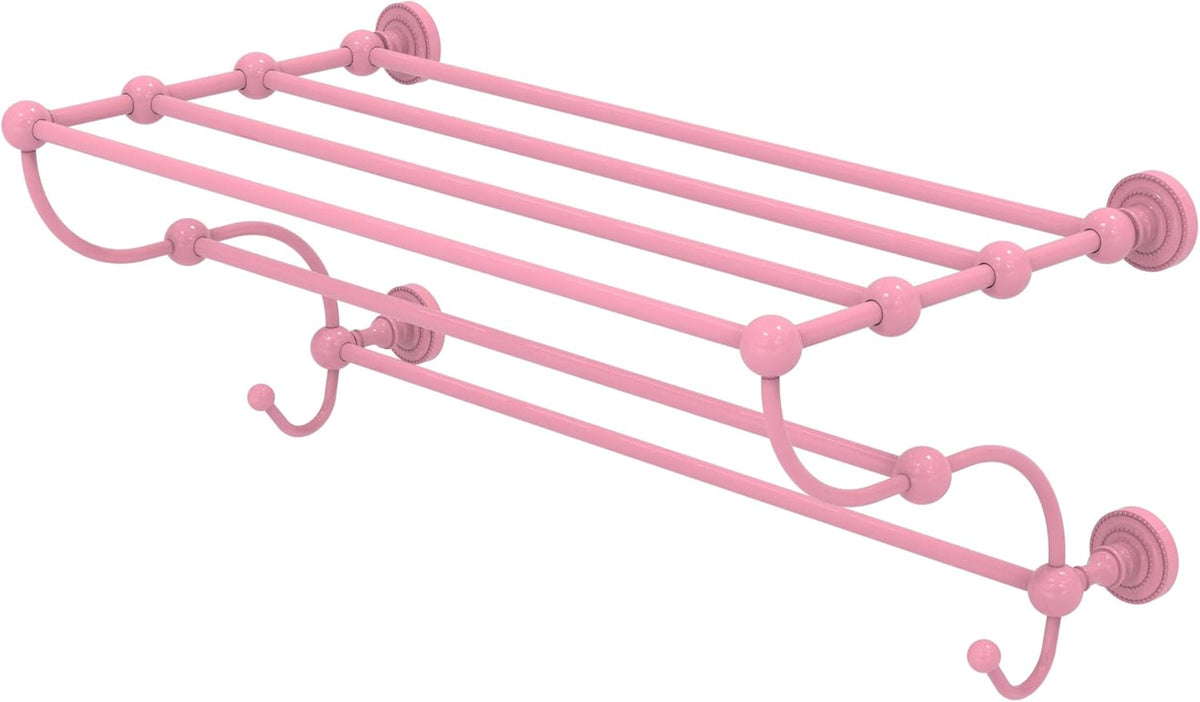 Allied Brass Dottingham Collection 24-in Train Rack Towel Shelf in Polished Chrome