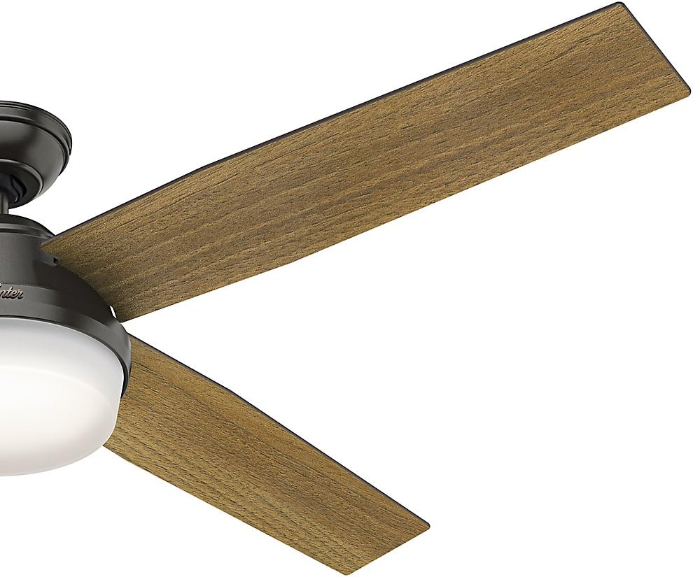 Hunter Dempsey 60-in Brushed Nickel LED Indoor Ceiling Fan with Remote, 4-Blade