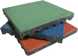 Rubber-Cal Eco-Safety Interlocking Playground Tiles – Green, 10-Pack, 20 x 20 x 2.5 in