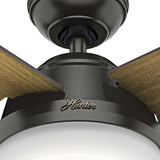 Hunter Dempsey 60-in Brushed Nickel LED Indoor Ceiling Fan with Remote, 4-Blade