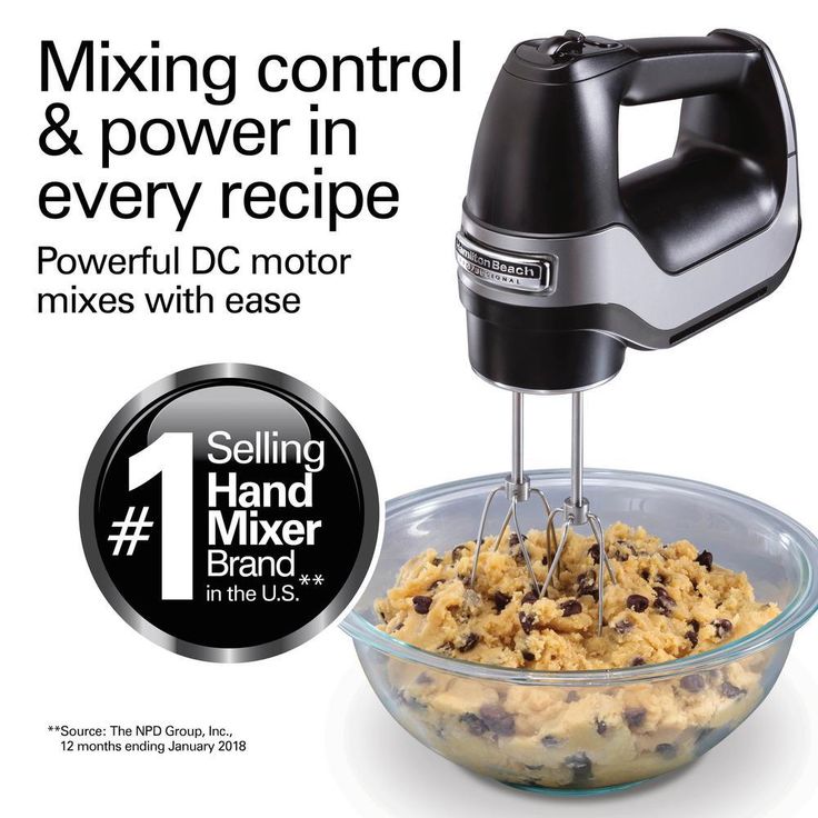 Professional 5-Speed Black Hand Mixer