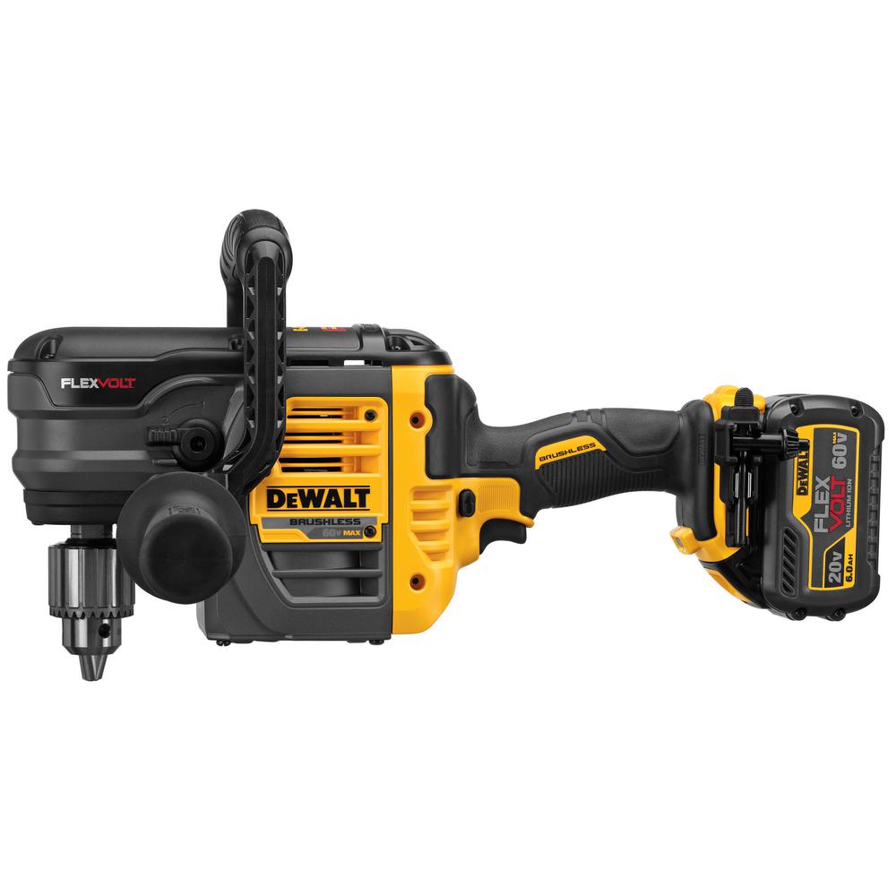 FLEXVOLT 60-Volt MAX Lithium-Ion Cordless Brushless 1/2 in. Stud and Joist Drill with Battery 2Ah and Bonus Battery 2Ah