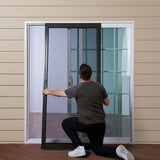 RELIABILT 48-in x 80-in Bronze Aluminum Sliding Patio Screen Door