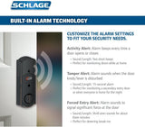 Schlage Camelot Aged Bronze Connect Z‑Wave Plus Smart Deadbolt & Camelot Handleset with Accent Lever, Camelot Trim