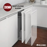 Rev-A-Shelf 35-Quart Double Plastic Soft-Close Pull-Out Trash Can, White