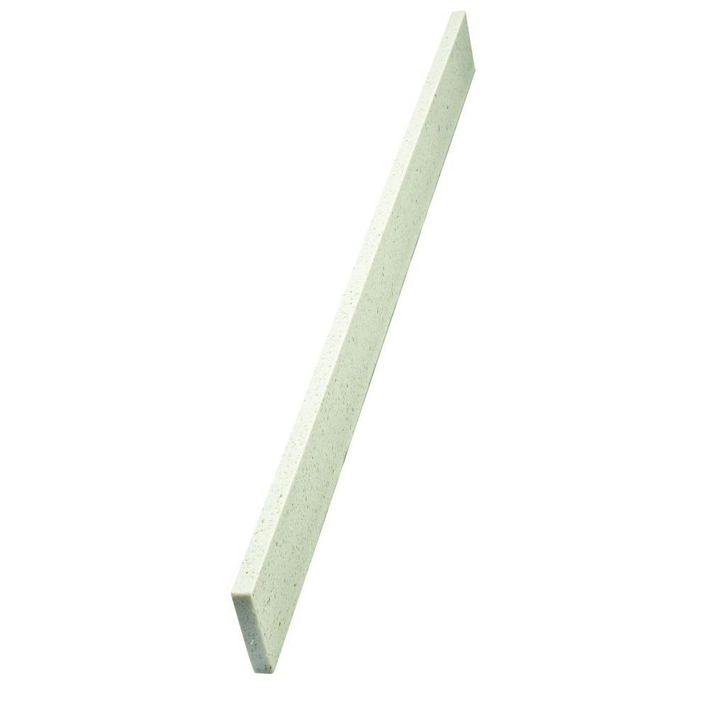49 in. W Engineered Stone Single Vanity Top in Sparkling White with White Sink - Super Arbor