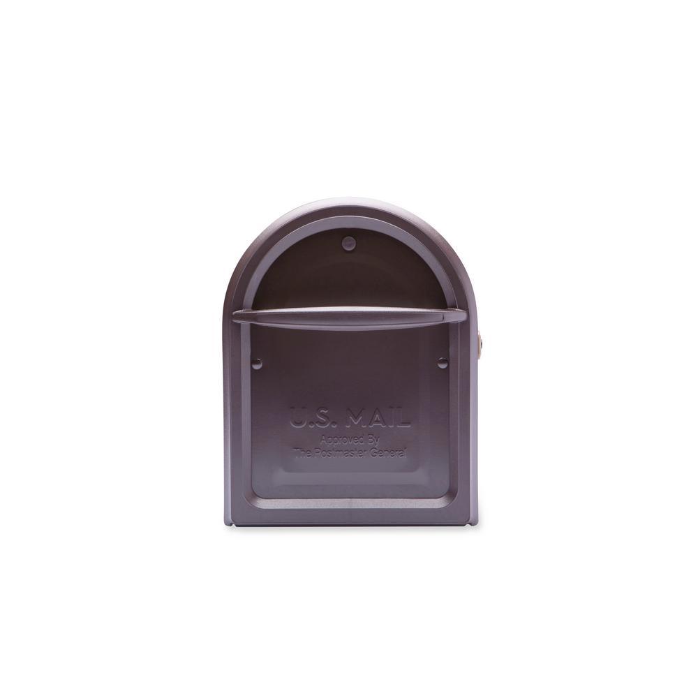 Mapleton Post Mount Mailbox Rubbed Bronze with Premium Champagne Flag - Super Arbor