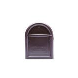 Mapleton Post Mount Mailbox Rubbed Bronze with Premium Champagne Flag - Super Arbor
