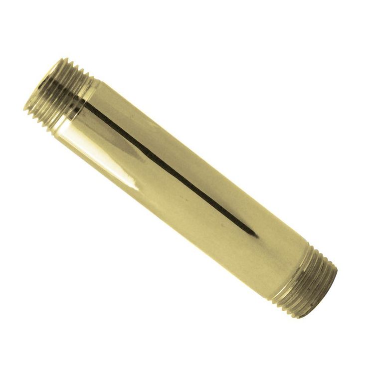 1/2 in. x 1/3 ft. IPS Lead-Free Brass Pipe Nipple in Polished Brass