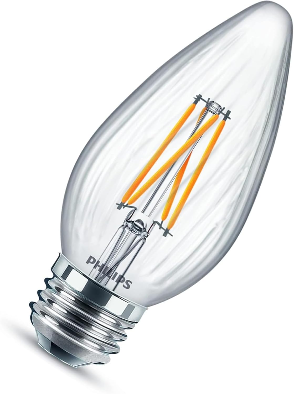 Philips 60-Watt Equivalent F15 Dimmable LED Post Light Bulb, Soft White Clear, Warm Glow Effect, E26 Base, 1-Pack