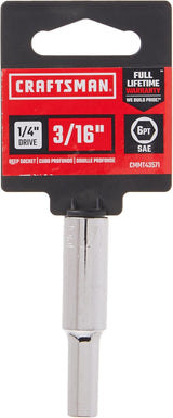 Craftsman 3/16 in. SAE 6 Point Deep Socket, 1/4 in. Drive