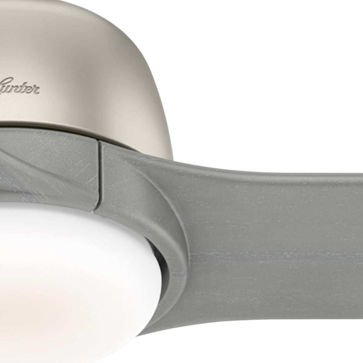 Hunter Advocate WiFi-Enabled DC Motor 54-in Matte Nickel Indoor Smart Ceiling Fan with Remote, Integrated LED Light (4-Blade)