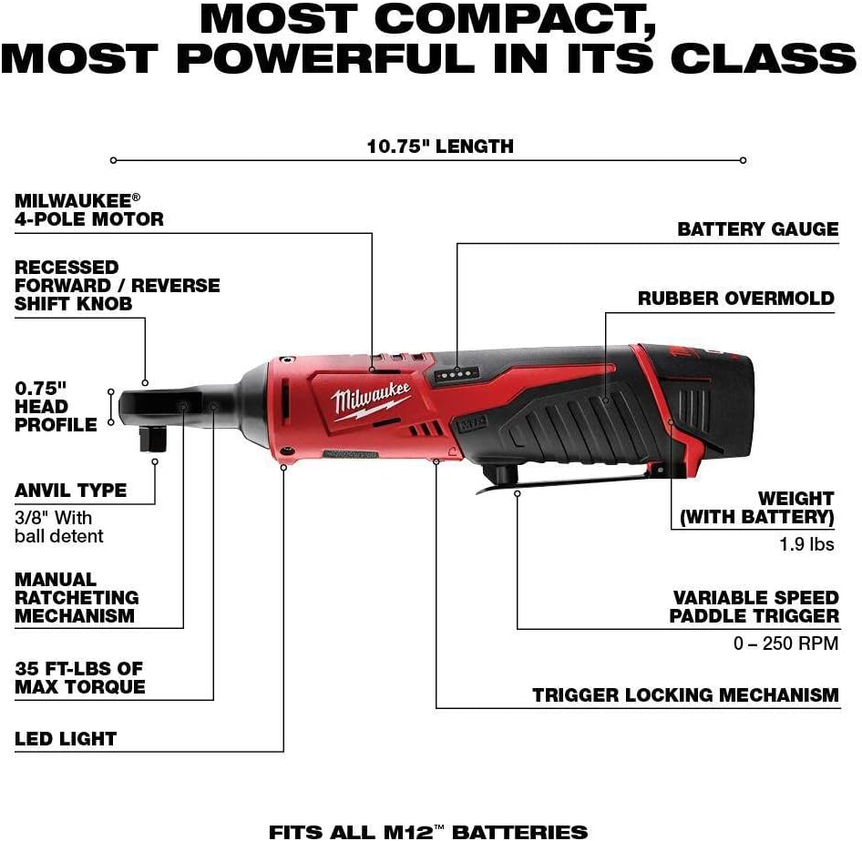 Milwaukee M12 12V Lithium-Ion Cordless Combo Kit (5-Tool) with Two 1.5Ah Batteries, Charger, Tool Bag + Hole Saw Set (28-Piece)