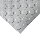 Rubber-Cal "Coin-Grip Metallic" 4 ft. x 15 ft. Silver Commercial PVC Flooring