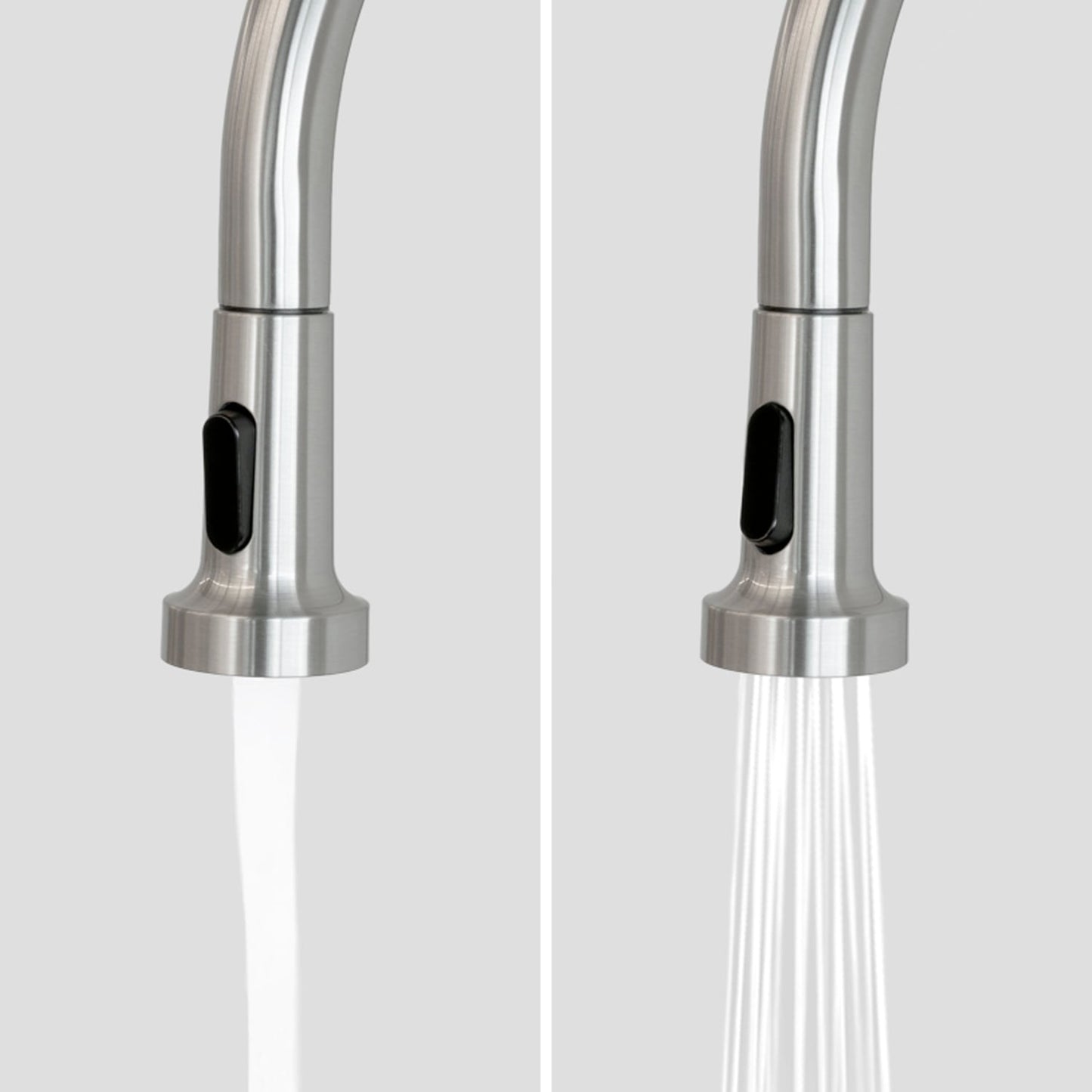 Presenza Brushed Steel Drop-In Utility Tub with Cabinet and Faucet