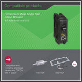 Square D Homeline 20-Amp Single-Pole Standard Trip Circuit Breaker, 120/240V, 10kA AIR (HOM120CP)